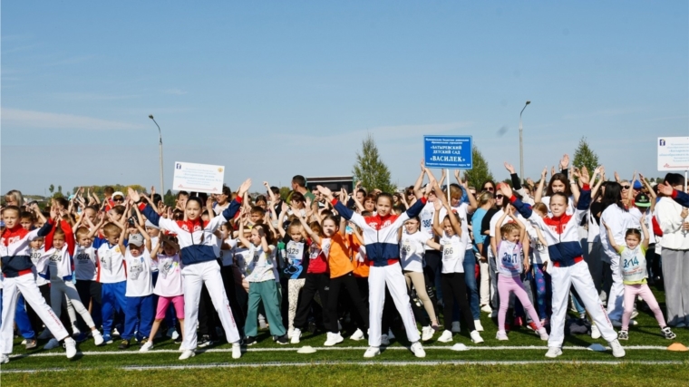 Старт Всероссийскому дню бега «Кросс нации-2023» в Батыревском муниципальном округе дан на стадионе «ПАТТАР» с. Батырево